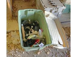 Tote of Plumbing Supplies