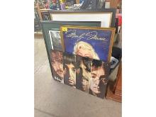 Assorted Frames Including Marilyn Monroe, Beatles and Bateman