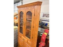Corner Oak Cabinet