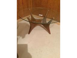 Glass Top Mid Century Table