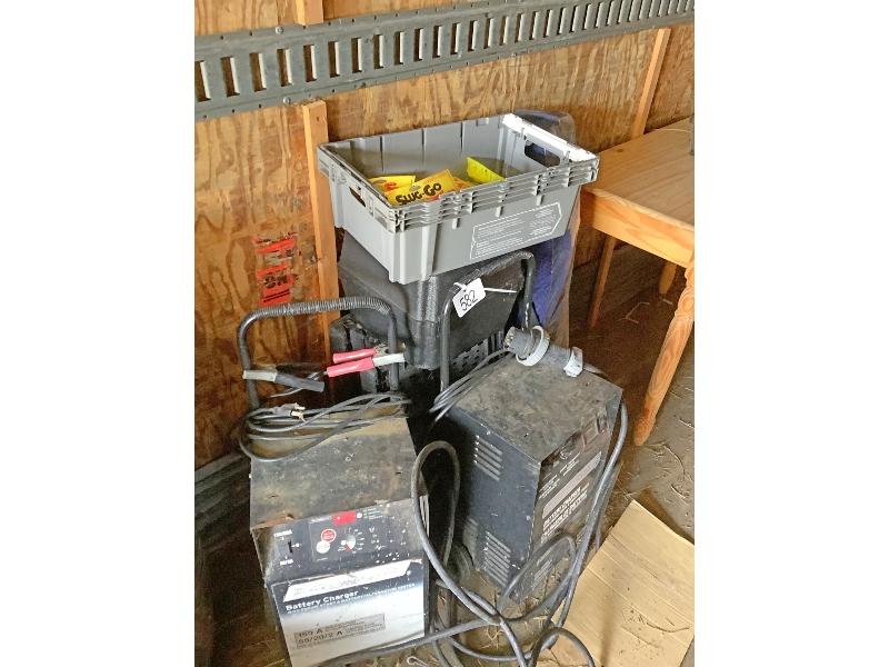 2 Battery Chargers, Fishing Bait, Etc.