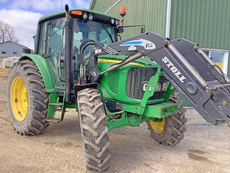 John Deere 6420 MFWD Cab Tractor With FS10 Stoll Loader