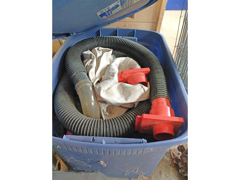 Dust Collector With Tote of Hoses