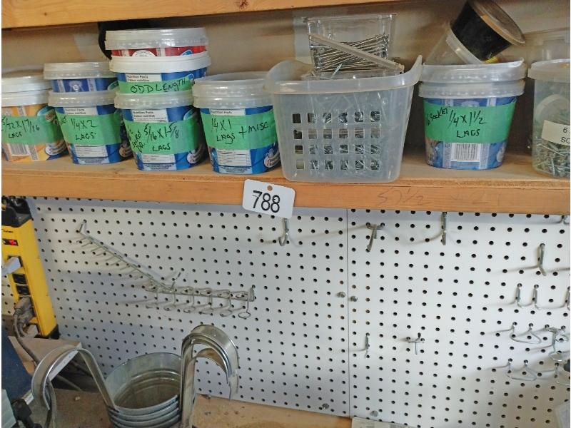 Shelf of Assorted Fasteners