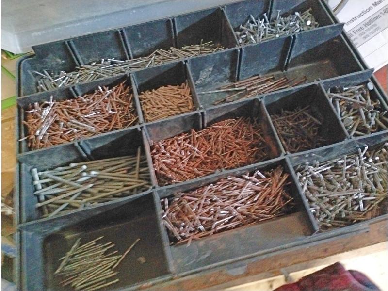 Shelf of Assorted Fasteners