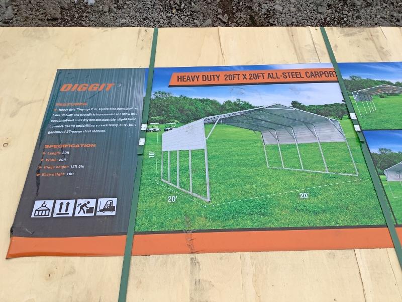 New Diggit Heavy Duty 20'x20' All Steel Carport