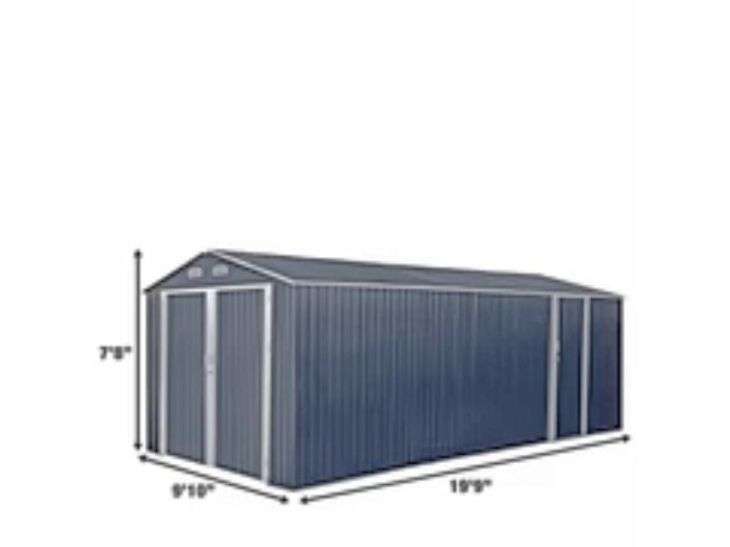 New TMG-MS1020A Metal Shed Garage 10' X 20'