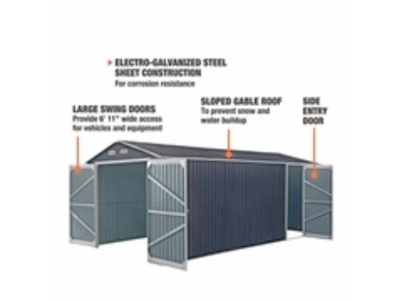 New TMG-MS1020A Metal Shed Garage 10' X 20'