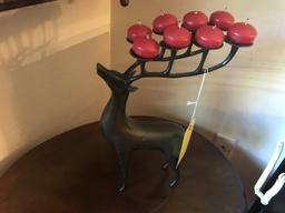 BRONZE DEER 8-CANDLE HOLDER