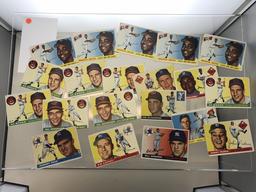 BASEBALL CARDS - 1955 TOPPS - STARS & HOF's / COMMONS 8 / 15 / 18 - GRADE 2-4