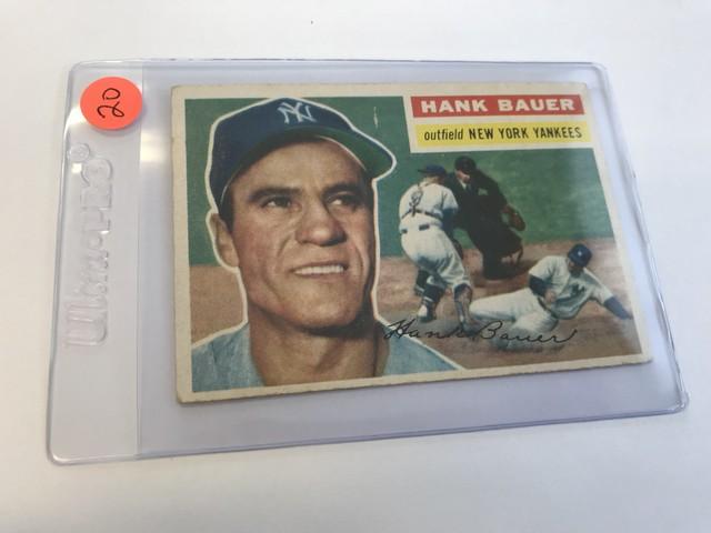 BASEBALL CARD - 1956 TOPPS #177 - HANK BAUER - GRADE 2-3