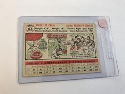 BASEBALL CARD - 1956 TOPPS #63 - ROGER CRAIG - GRADE 1-2