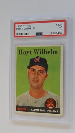 BASEBALL CARD - 1958 TOPPS #324 - HOYT WILHELM - PSA GRADE 3