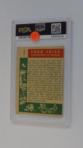 BASEBALL CARD - 1959 TOPPS #1 - FORD FRICK - PSA GRADE 4