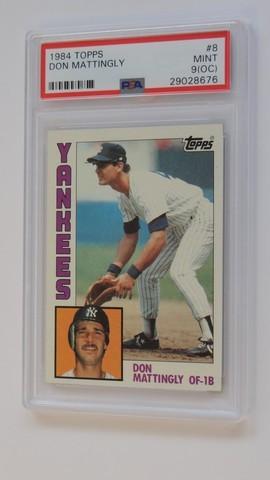 BASEBALL CARD - 1984 TOPPS #8 - DON MATTINGLY - PSA GRADE 9 MINT