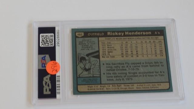 BASEBALL CARD - 1980 TOPPS #482 - RICKEY HENDERSON - PSA GRADE 6