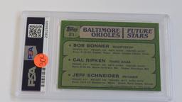 BASEBALL CARD - 1982 TOPPS #21 - ORIOLES FUTURES STARS CAL RIPKEN JR. - PSA GRADE 3