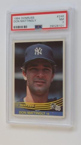 BASEBALL CARD - 1984 DONRUSS #248 - DON MATTINGLY - PSA GRADE 7 NM