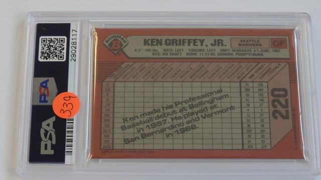 BASEBALL CARD - 1989 BOWMAN #220 - KEN GRIFFEY JR - PSA GRADE 6