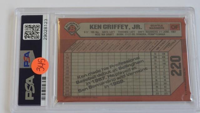 BASEBALL CARD - 1989 BOWMAN #220 - KEN GRIFFEY JR - PSA GRADE 9 MINT