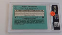 BASEBALL CARD - 1986 DONRUSS ROOKIES #11 - BARRY BONDS - PSA GRADE 7 NM