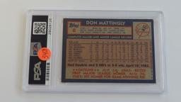 BASEBALL CARD - 1984 TOPPS #8 - DON MATTINGLY - PSA GRADE 8 NM-MT