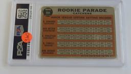 BASEBALL CARD - 1962 TOPPS #594 - ROOKIE PARADE CATCHERS / BOB UECKER - PSA GRADE 1