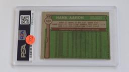 BASEBALL CARD - 1976 TOPPS #550 - HANK AARON - PSA GRADE 4