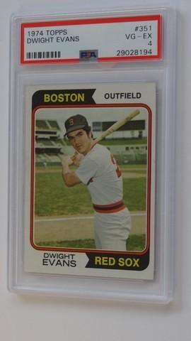 BASEBALL CARD - 1974 TOPPS #351 - DWIGHT EVANS - PSA GRADE 4