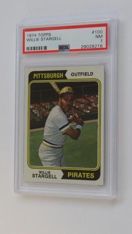 BASEBALL CARD - 1974 TOPPS #100 - WILLIE STARGELL - PSA GRADE 7 NM