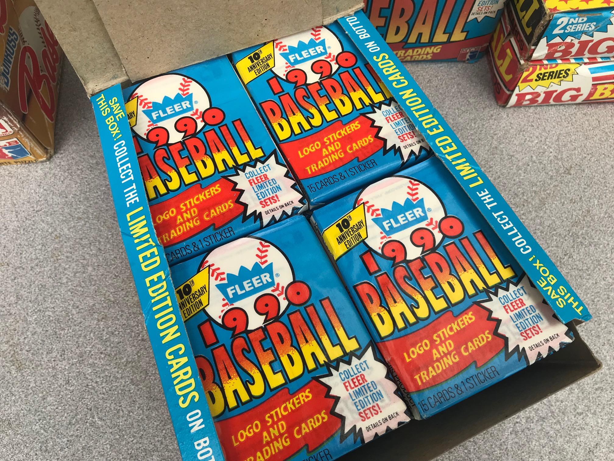 1990 FLEER BASEBALL WAX BOX