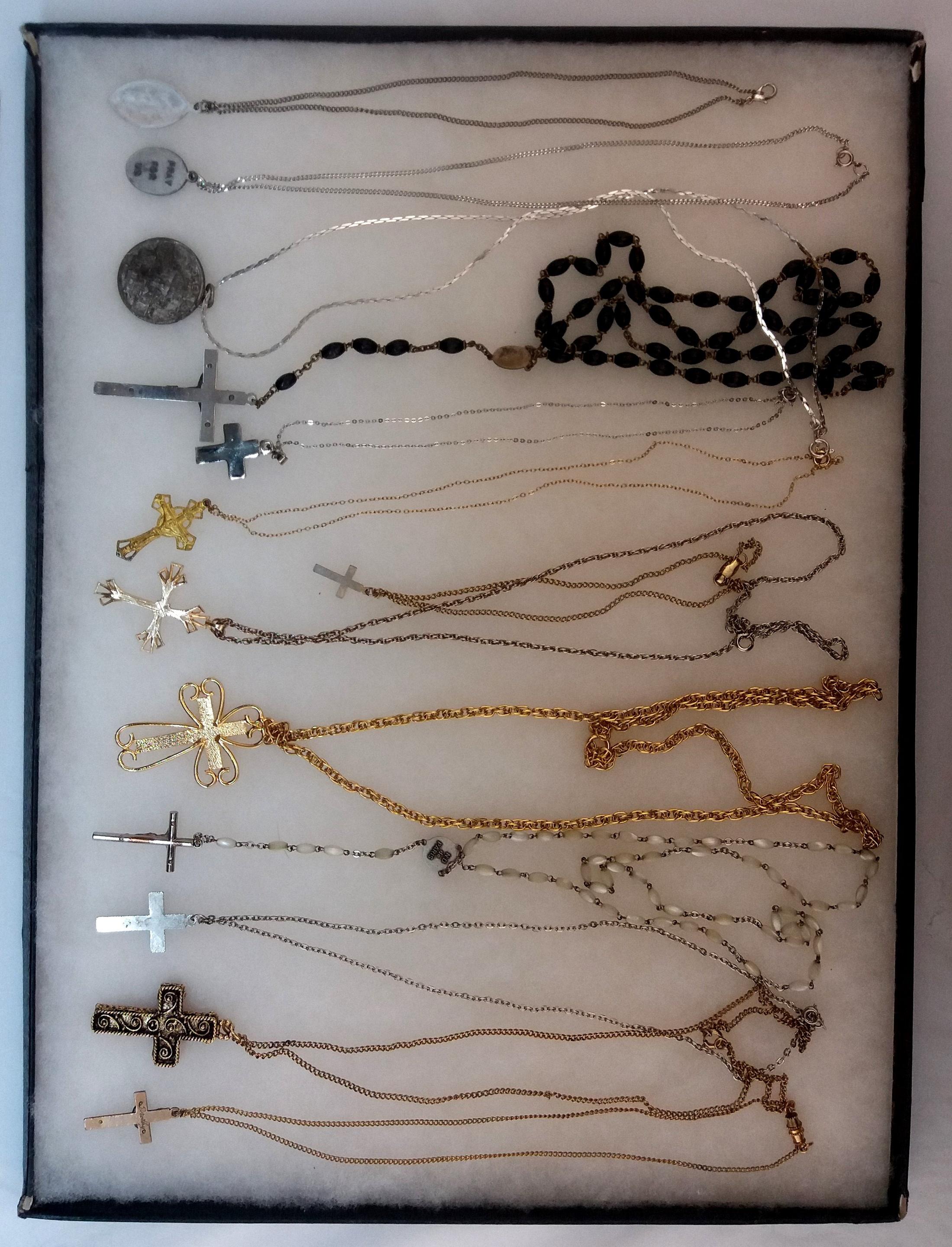 Assorted Lot of Religious Necklaces w/ Crosses