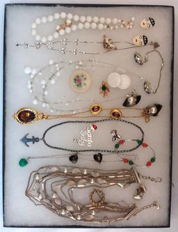 Necklace, Bracelet, Ear Ring, and Brooch Lot.