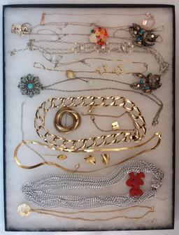 Necklace, Bracelet, Ear Ring, and Brooch Lot.