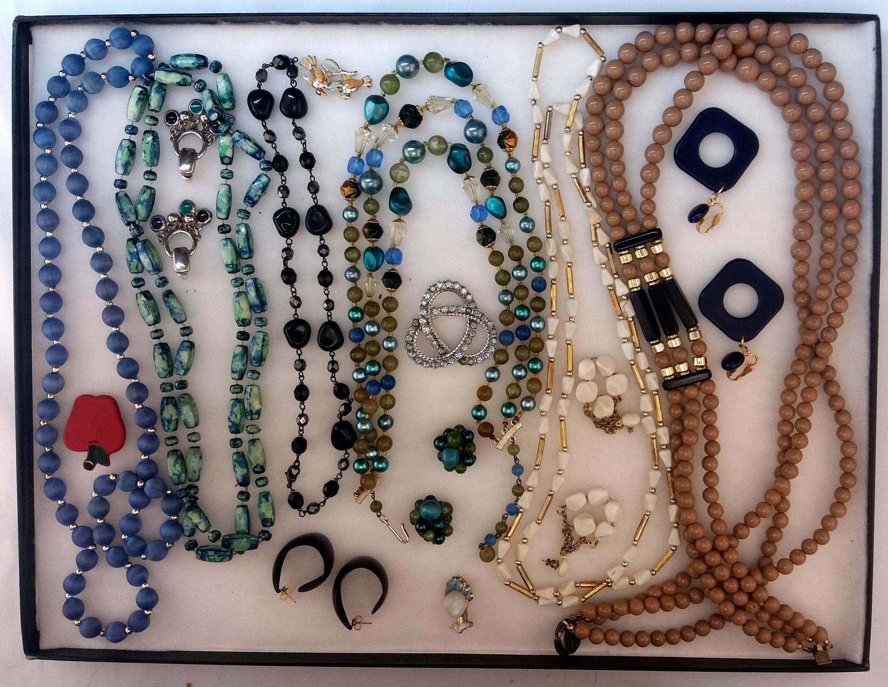 Necklace, Earring, & Brooch Lot