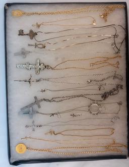 Assorted Lot of Religious Necklaces & Earrings