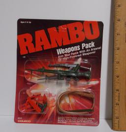 Vintage 1985 Coleco Rambo Action Figure Weapons Pack