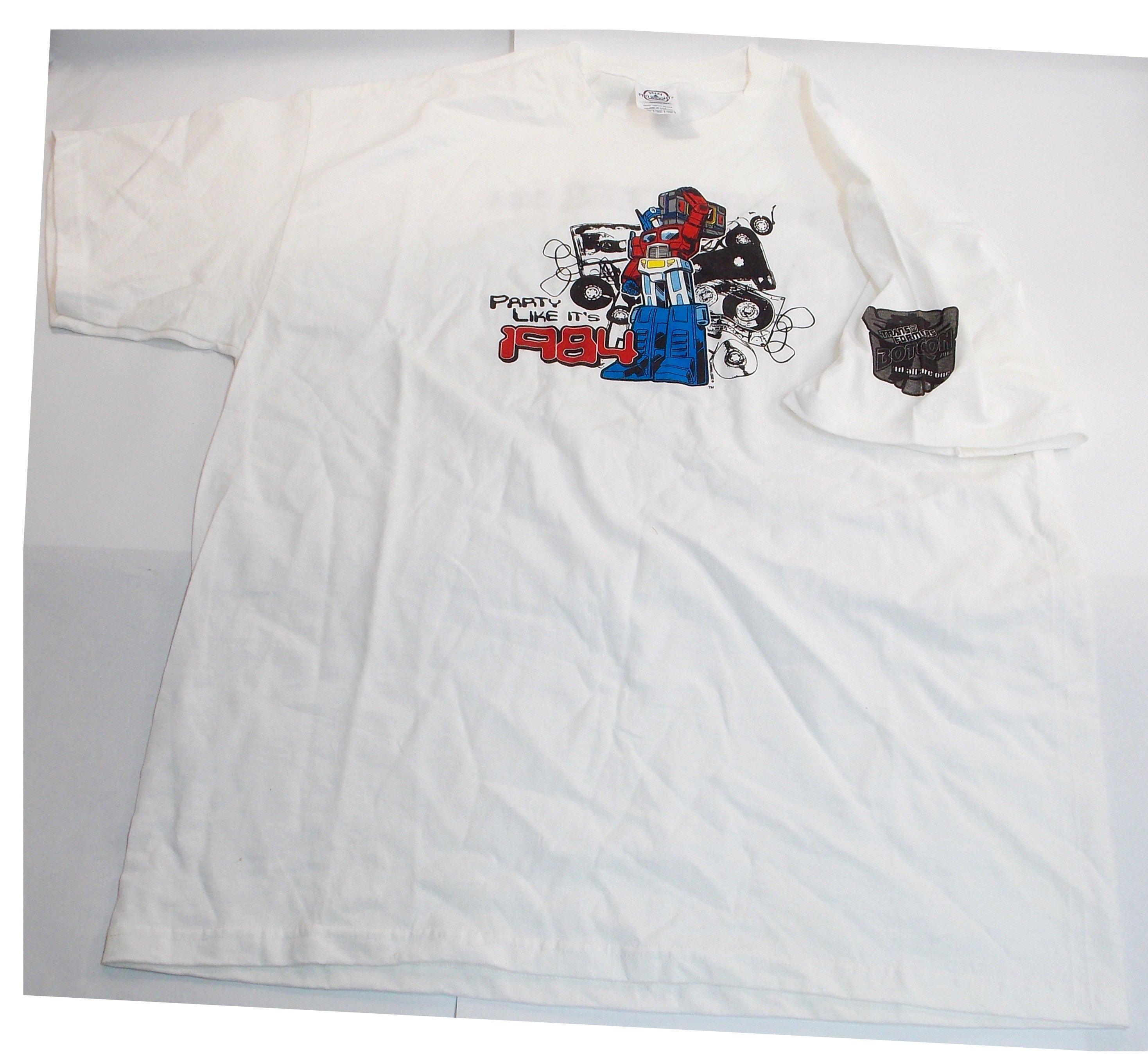 2007 Transformers "Party Like it's 1984" T-Shirt Size XL - Exclusive Botcon Convention Exclusive