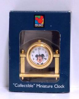 Mickey Mouse Collectible Miniature Clock
