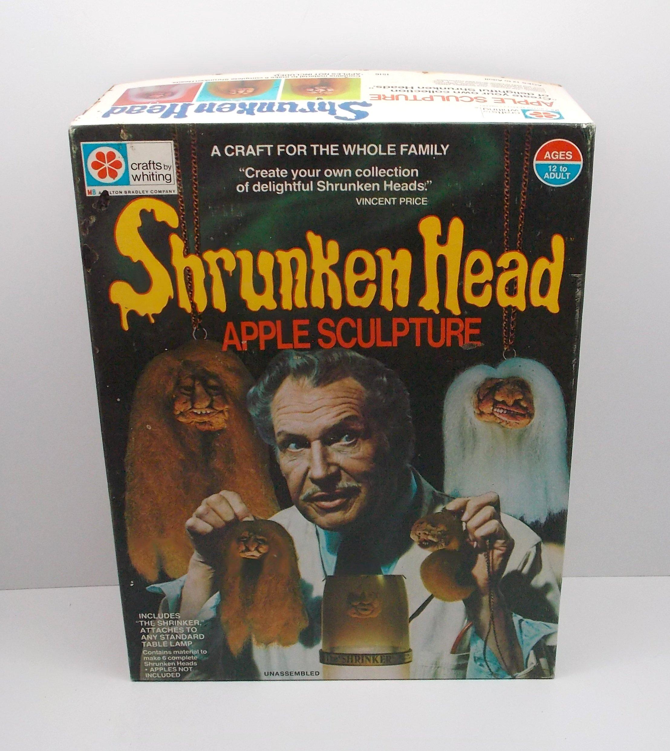 1975 Milton Bradley Shrunken Head Apple Sculpture Kit