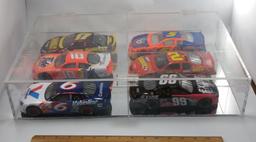 NASCAR Collectibles Lot of Larger Scale Vehicles w/ Display Case