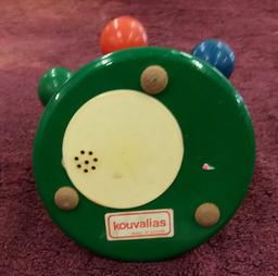 Vintage Kouvalias Wooden Bubble Ball Wind Up Music Box Toy