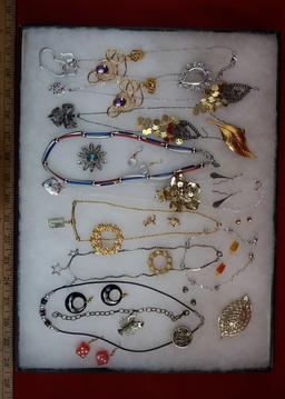 Necklace,Earring, Bracelet, & Brooch Lot