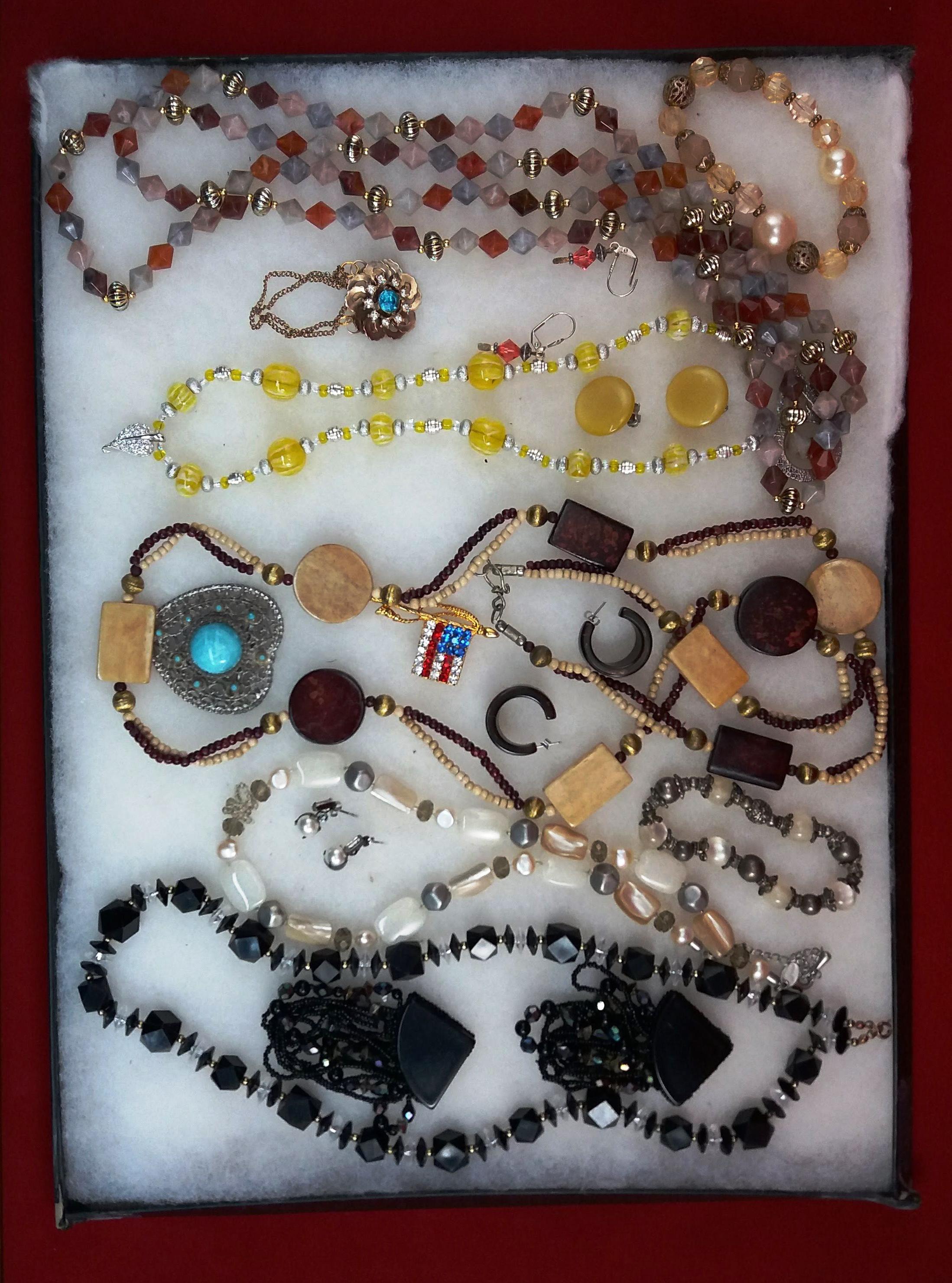 Necklace,Earring, & Brooch Lot