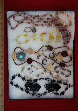 Necklace,Earring, & Brooch Lot