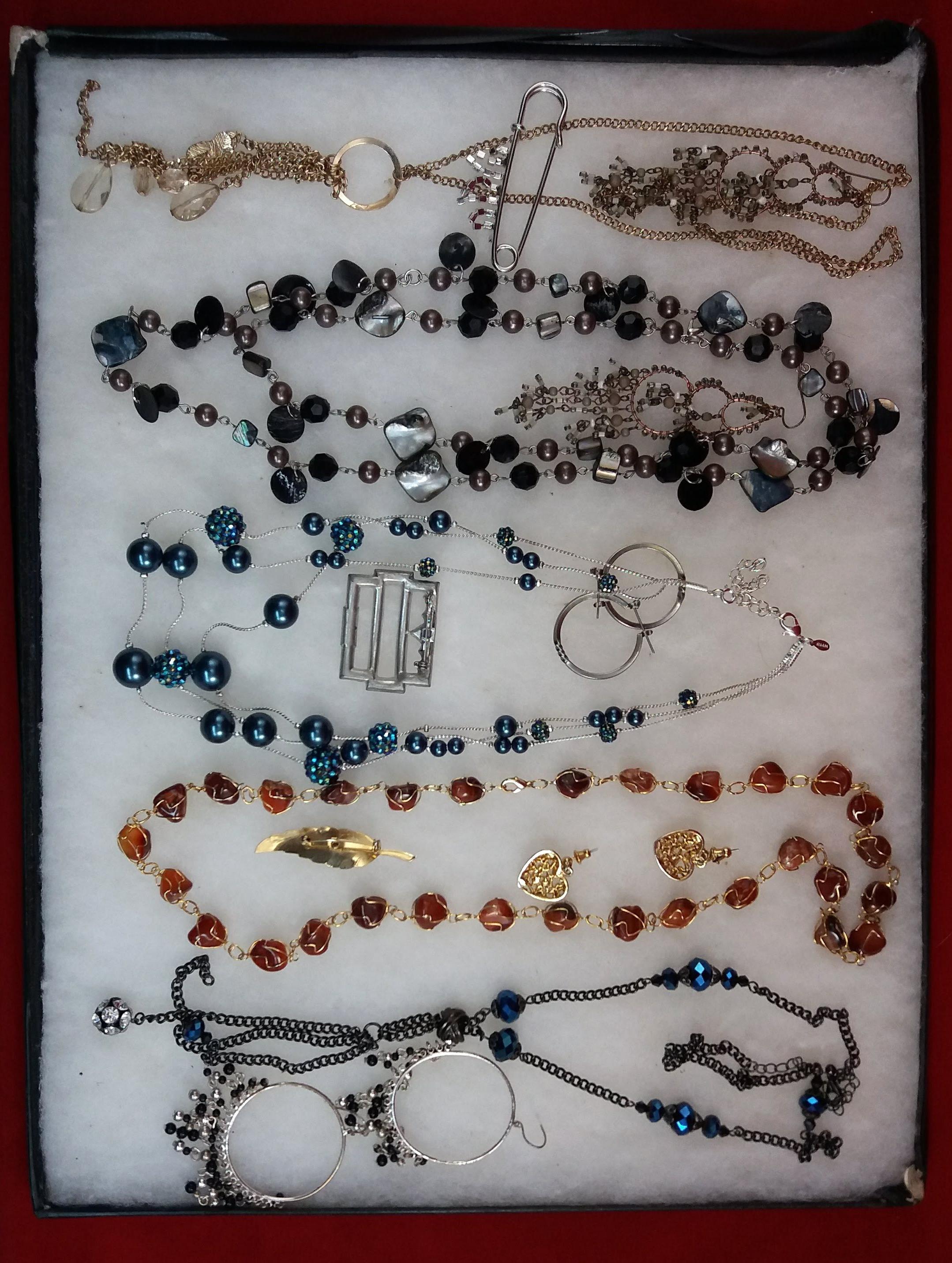 Necklace, Earring, & Brooch Lot