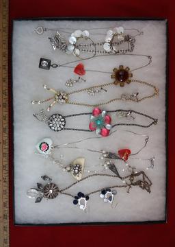 Necklace, Earring, & Brooch Lot