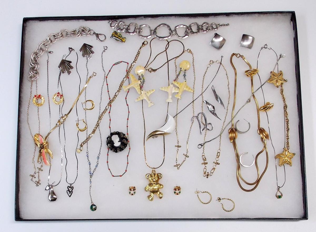 Necklace, Earring, & Bracelet Lot w/ Cameo & Charms