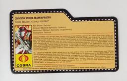 Crimson Strike Team Cobra Vipers G.I. Joe Convention Exclusive FileCard