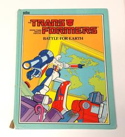 Transformers 1985 "Battle for Earth" Marvel Hardcover Childrens Book